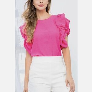 THML Ruffle Sleeve Top